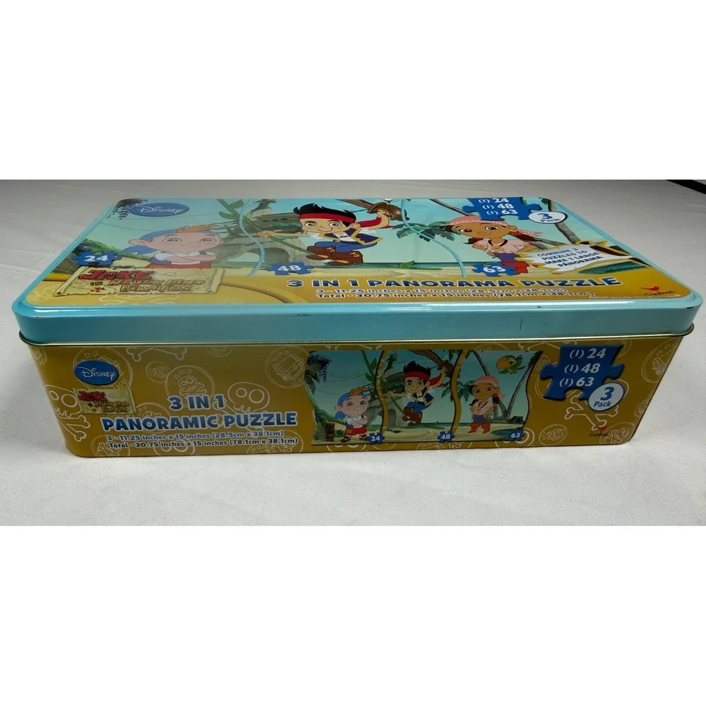Disney Jake and the Never Land Pirates 3 in 1 Panorama Puzzle Tin 24 48 63 Piece